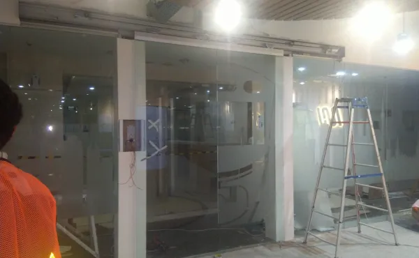 Pemsangan Pintu Otomatis MRT Office Di Gedung Wisma Nusantara Jakarta 